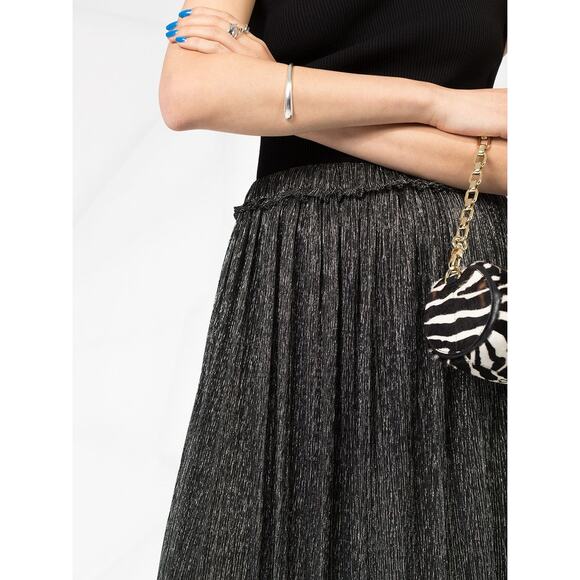Isabel Marant Etoile Beatrice Midi Skirt Gunmetal‎ Grey Silver Black Metallic XS - Picture 2 of 15